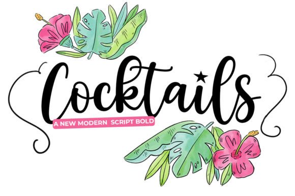 Cocktails Font: A Modern Script for Handmade Brands