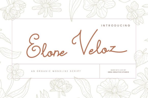 Elone Veloz: An Organic Script Typeface for Branding