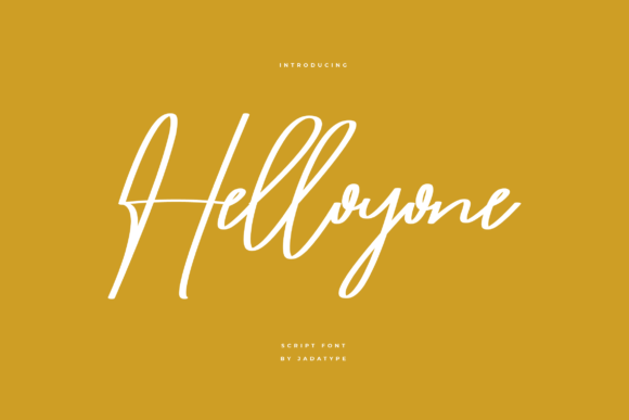 Helloyone: A Signature Script Font for Modern Web Design