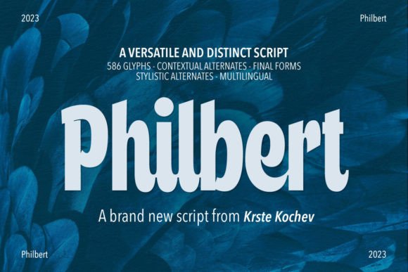 Philbert: A Modern Script Font for Editorial Design